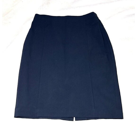 Ann Taylor Dark Navy Blue Pencil Skirt Size 6 Women Career Wear Capsule Wardrobe - Picture 1 of 8